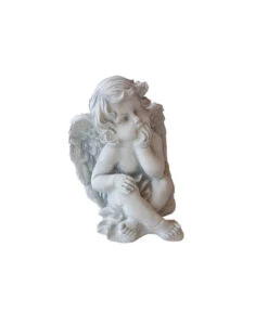 Fantasieco Stein-Engel Sitzend, Ca. B21/H27/T19 Cm