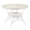 Best Alu-Korbtisch Madelene, Rund, Weiss, Ca. Ø110/H73 Cm -Garten Moebel Haus Geschaft 3052685 WE FS 001 KorbtischMadelene