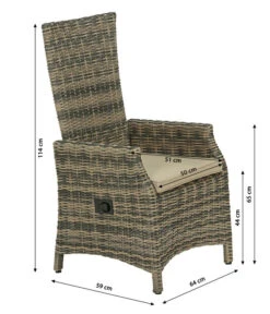 Dehner Geflechtsessel Siena, Braun Meliert -Garten Moebel Haus Geschaft 4209961 WE BG 001 GeflechtsesselSiena