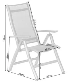 Dehner Klappsessel Chicago, Hochlehner 15 Dehner Klappsessel Chicago, Hochlehner -Garten Moebel Haus Geschaft 4210316 WE FS 001 SkizzeKlappsesselChicago