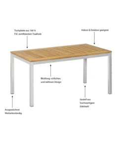 Dehner Gartentisch Toulouse, Ca. B152/H75/T90 Cm 17 Dehner Gartentisch Toulouse, Ca. B152/H75/T90 Cm -Garten Moebel Haus Geschaft 4210613 WE IG 001 TischToulouse