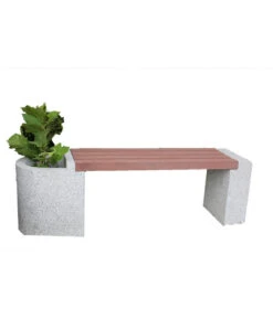 Dehner Granit-Gartenbank, Ca. B145/H45/T35 Cm, Grau/braun