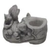 Fantasieco Stein-Schuh Mit Eichhörnchen, Ca. B13/H16/T22 Cm -Garten Moebel Haus Geschaft 4451704 WE FS 001 SchuhmitEichhoernchen