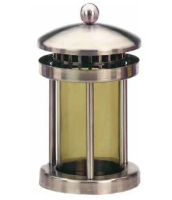 Moll Grablampe, Edelstahl/Glas, Silber, Ca. H20 Cm