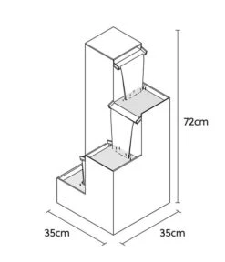 Climaqua Naturschiefer-Gartenbrunnen Kubo Mit LED-Beleuchtung, Ca. H72 Cm -Garten Moebel Haus Geschaft 6646137 WE BG 001 ClimaquaGartenbrunnenKubo
