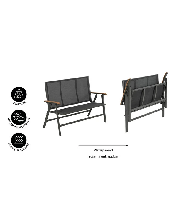 Dehner Klappbank Colmar, 2-Sitzer 5 Dehner Klappbank Colmar, 2-Sitzer – Bild 3