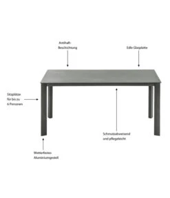 Dehner Gartentisch Nancy, Ca. B160/H75/T90 Cm 16 Dehner Gartentisch Nancy, Ca. B160/H75/T90 Cm -Garten Moebel Haus Geschaft 6701734 WE IG 001 TischNancy