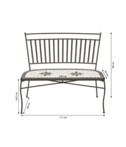 Dehner Mosaikbank Diana, 2-Sitzer -Garten Moebel Haus Geschaft 6701791 WE IG 001 MosaikbankDiana