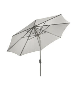 Dehner Schirm Milos, Rund, Ca. Ø294 Cm -Garten Moebel Haus Geschaft 6702864 WE FS 003 SchirmMilosHellgrauNeu