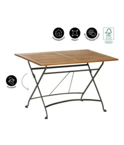 Dehner Klapptisch Tegernsee -Garten Moebel Haus Geschaft 6708184 WE IG 001 KLAPPTITEGERNSEE120X80