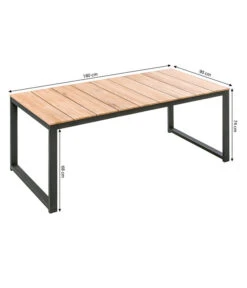 Dehner Gartentisch Chicago Wood, Ca. B180/H74/T90 Cm -Garten Moebel Haus Geschaft 6708341 WE BG 001 TischChicagoWoodN