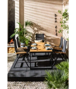 Dehner Gartentisch Chicago Wood, Ca. B180/H74/T90 Cm -Garten Moebel Haus Geschaft 6708341 WE MO 001 GruppeChicagoWood