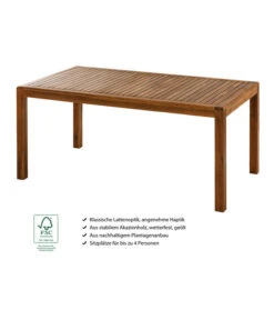 Dehner Gartentisch Lima, Ca. B160/H75/T90 Cm -Garten Moebel Haus Geschaft 6708713 WE IG 001 TischLima