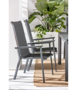 Dehner Stapelstuhl Cleveland, Dunkelgrau -Garten Moebel Haus Geschaft 6894133 WE MO 001 StapelstuhlClevelandGrau